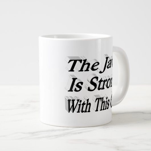 Java ist Starker, lustiger Kaffee Zitat schwarzer Jumbo-Tasse (Vorderseite Rechts)