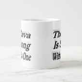 Java ist Starker, lustiger Kaffee Zitat schwarzer  Jumbo-Tasse (Vorderseite)