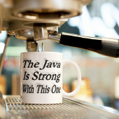 Java ist Starker, lustiger Kaffee Zitat schwarzer  Kaffeetasse