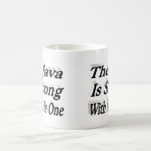 Java ist Starker, lustiger Kaffee Zitat schwarzer  Kaffeetasse (Mittel)
