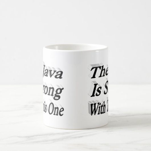 Java ist Starker, lustiger Kaffee Zitat schwarzer  Kaffeetasse (Mittel)