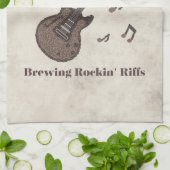 Java Jams-Brewing Rockin' Riffs-Kaffee-Gitarre- Geschirrtuch (Gefaltet)