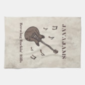 Java Jams-Brewing Rockin' Riffs-Kaffee-Gitarre- Geschirrtuch (Horizontal)