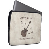 Java Jams-Brewing Rockin' Riffs-Kaffee-Gitarre- Laptopschutzhülle (Vorne Rechts)