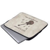 Java Jams-Brewing Rockin' Riffs-Kaffee-Gitarre- Laptopschutzhülle (Vorne Knopf)