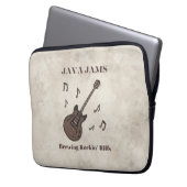 Java Jams-Brewing Rockin' Riffs-Kaffee-Gitarre- Laptopschutzhülle (Vorderseite Links)