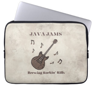 Java Jams-Brewing Rockin' Riffs-Kaffee-Gitarre- Laptopschutzhülle