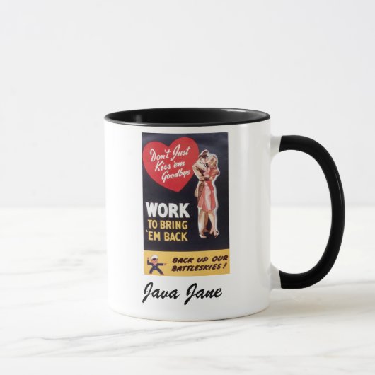 Java Jane "der Kuss-" Tasse (Rechts)