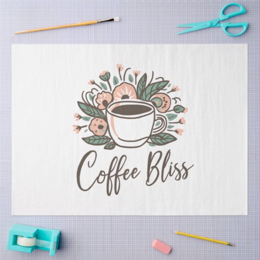 Java Joy Ephemera-Espresso Elegance Ephemera Seidenpapier (Basteln)