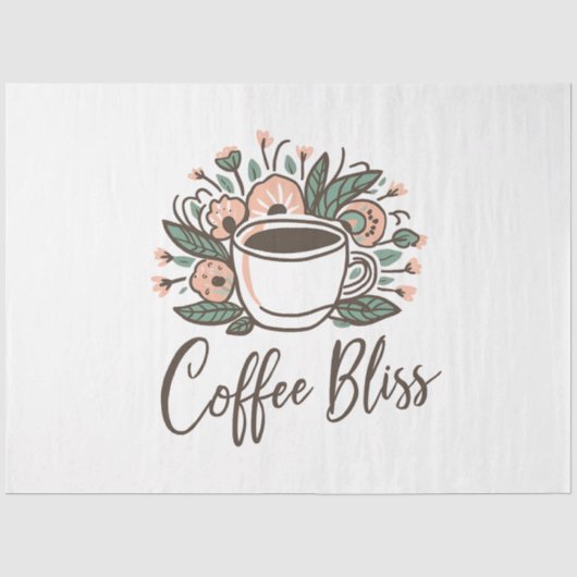 Java Joy Ephemera-Espresso Eleganz Ephemera Seidenpapier (Vorderseite)