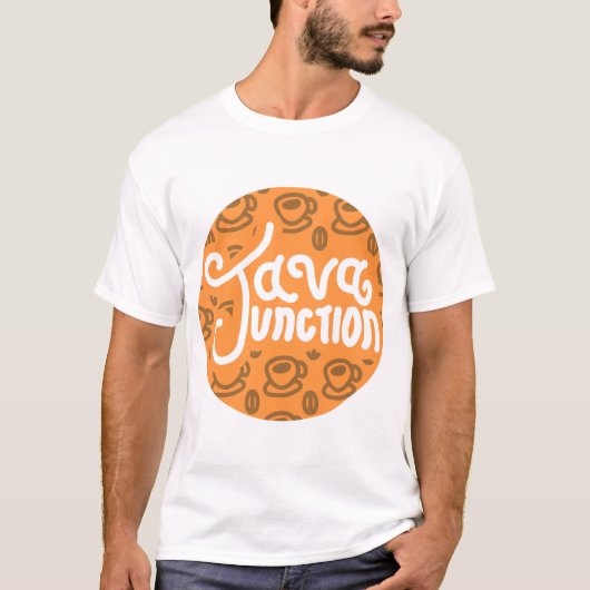 Java Junction Coffee and Bean Shirt Orange (Vorderseite)