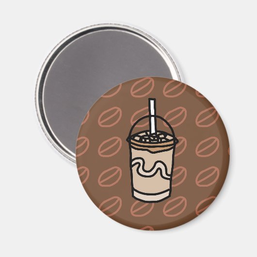 Java Junction Iced Latte Magnet (Vorderseite/Rückseite)