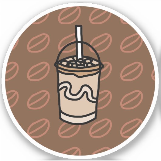 Java Junction Iced Latte Sticker (Vorderseite)