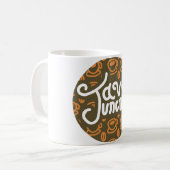 Java Junction Tasse Kaffee und Bean Pattern Brown (Vorderseite Links)
