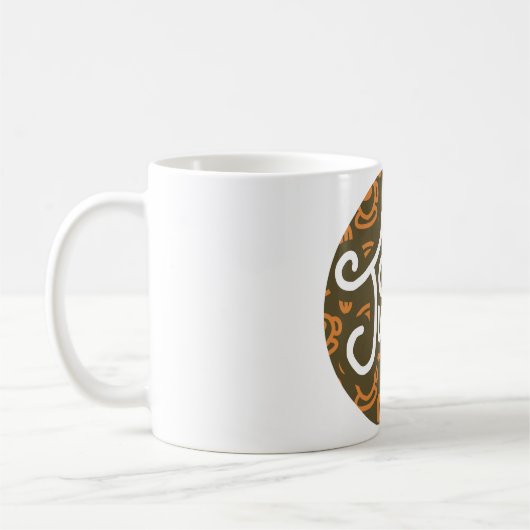 Java Junction Tasse Kaffee und Bean Pattern Brown (Links)
