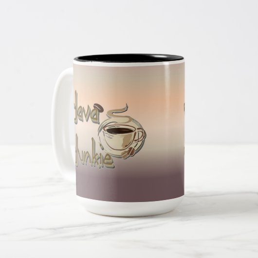 Java Junkie Coffee Lovers Brown Tone Tasse (Vorderseite Links)