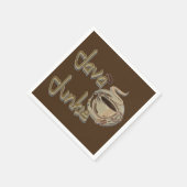 Java Junkie Coffee Lovers Dark Brown Napkins Serviette (Ecke)