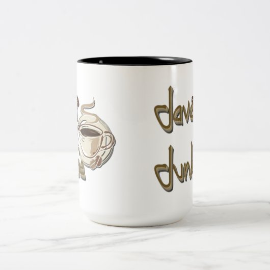Java Junkie Coffee Lovers Mug Zweifarbige Tasse (Mittel)