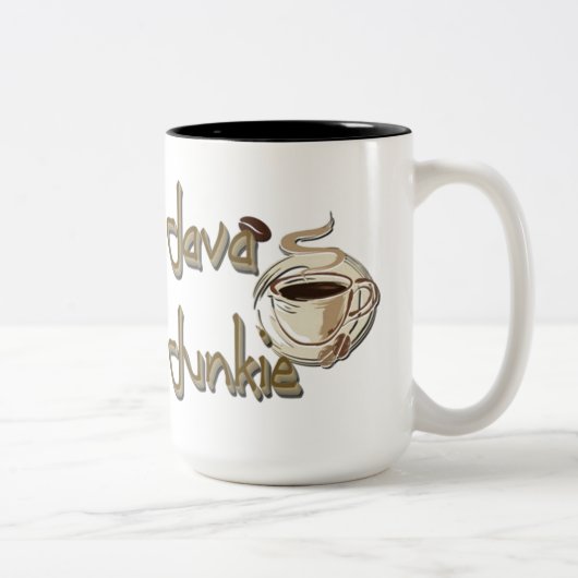 Java Junkie Coffee Lovers Mug Zweifarbige Tasse (Rechts)