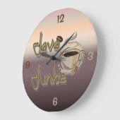 Java Junkie Coffee Lovers Wall Clock Große Wanduhr (Winkel)