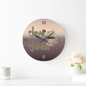 Java Junkie Coffee Lovers Wall Clock Große Wanduhr (Zuhause)