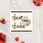 Java Junkie Coffee Lovers White Napkins Serviette (Beispiel)