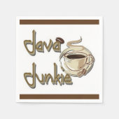 Java Junkie Coffee Lovers White Napkins Serviette (Vorderseite)
