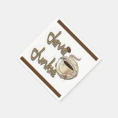 Java Junkie Coffee Lovers White Napkins Serviette (Ecke)