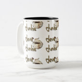 Java Junkie Pattern Coffee Lovers Mug Zweifarbige Tasse (Vorderseite Links)