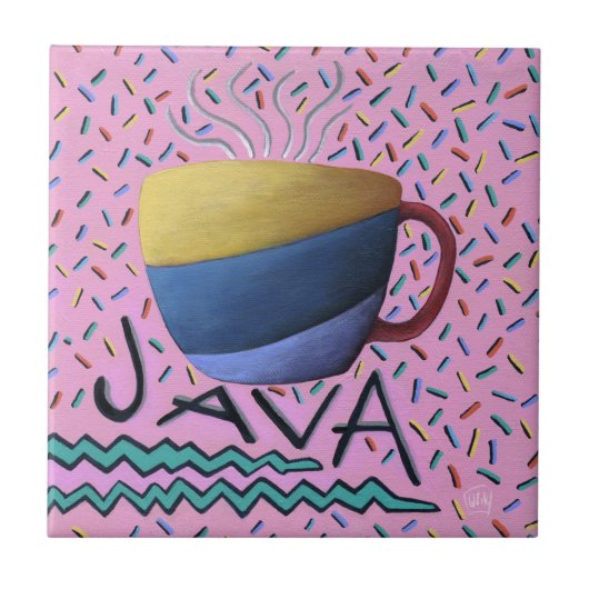 Java-Kaffee Keramikfliese (Vorderseite)