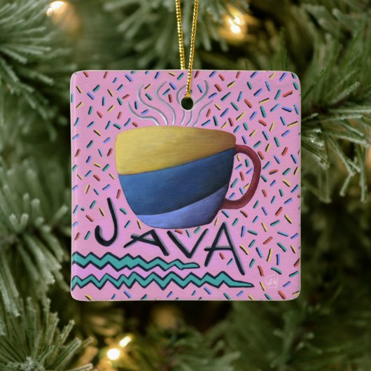 Java-Kaffee Keramikornament (Baum)
