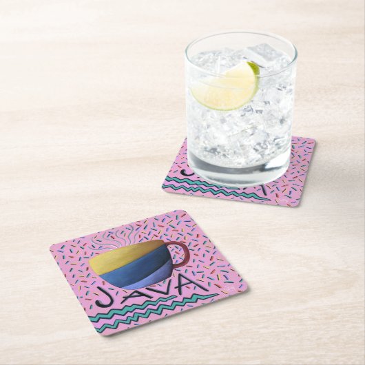 Java-Kaffee-Untersetzer Rechteckiger Pappuntersetzer (Vor Ort)