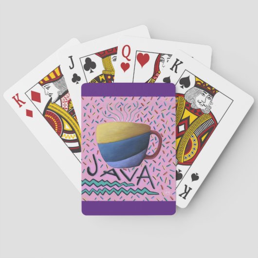Java-Kaffeekarten Spielkarten (Rückseite)
