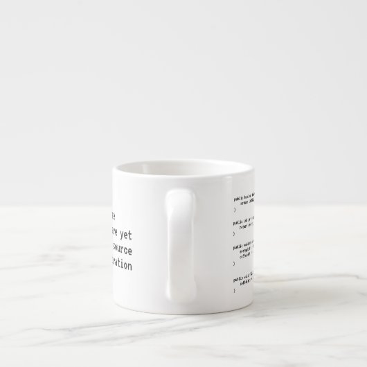 Java-Kodierer-Kaffee-Tasse Espressotasse (Rückseite)