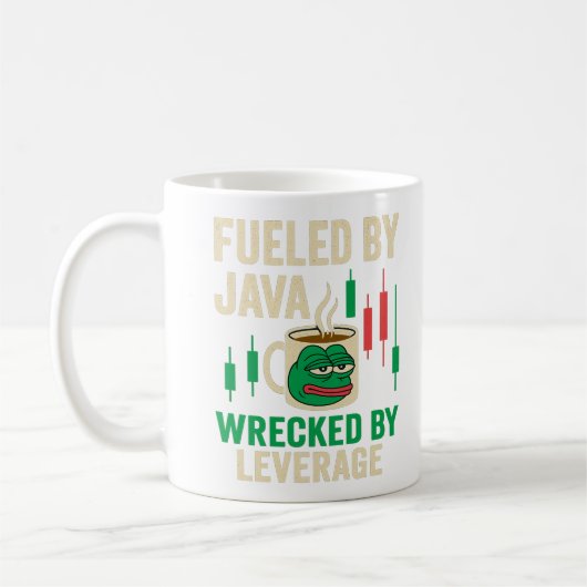 Java & Leverage Pepecoin Crypto-Tasse Kaffeetasse (Links)