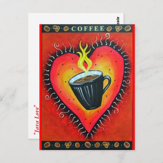 "Java-Liebe" Postkarte (Vorne/Hinten)