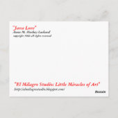 "Java-Liebe" Postkarte (Rückseite)