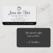 Java Logo Drink Punch Card Treuekarte (Vorne/Hinten)