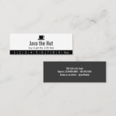 Java-Logo-Getränk-Lochkarte Treuekarte (Vorne/Hinten)