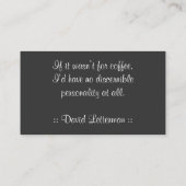 Java-Logo-Getränk-Lochkarte Treuekarte (Rückseite)