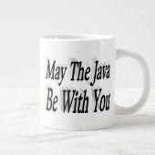 Java lustiger Kaffee Zitat schwarzer Text Jumbo-Tasse (Rechts)