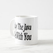 Java lustiger Kaffee Zitat schwarzer Text Kaffeetasse (Vorderseite Links)