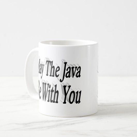 Java lustiger Kaffee Zitat schwarzer Text Kaffeetasse (Vorderseite Links)