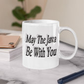 Java lustiger Kaffee Zitat schwarzer Text Kaffeetasse