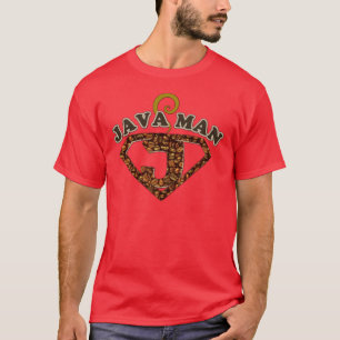 Java Man Coffee Spaß T - Shirt