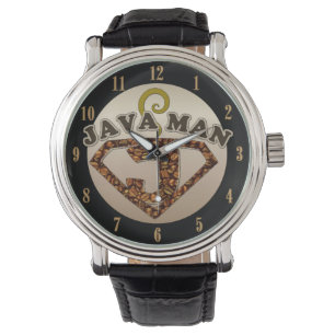 Java Man Coffee Spaß Wrist Watch Armbanduhr