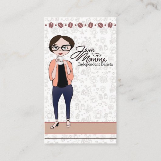 Java Momma Business Card Visitenkarte (Rückseite)