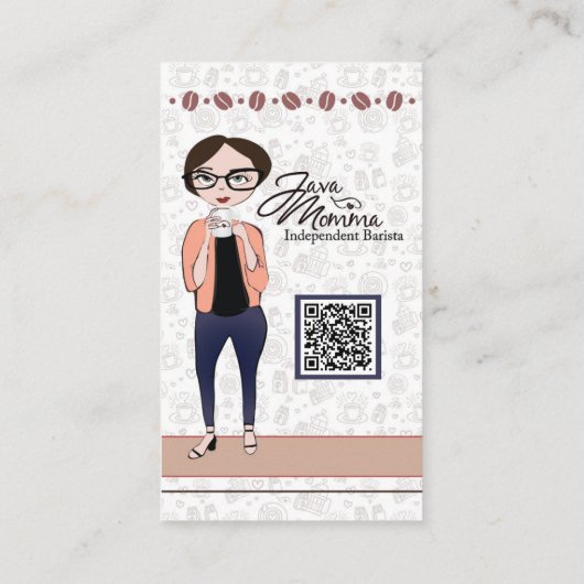 Java Momma Business Card Visitenkarte (Rückseite)