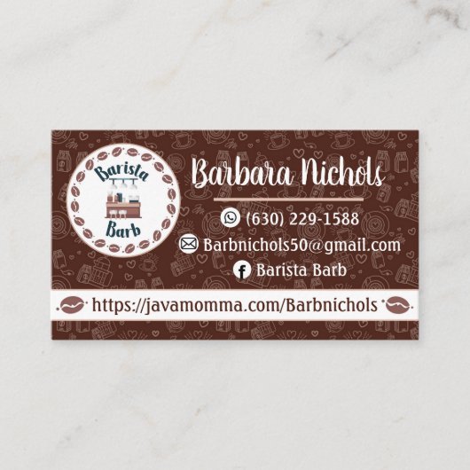 Java Momma Business Card Visitenkarte (Vorderseite)
