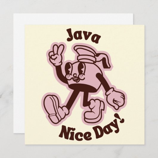 Java Nice Day Coffee Slogan Blank Card (Vorne/Hinten)